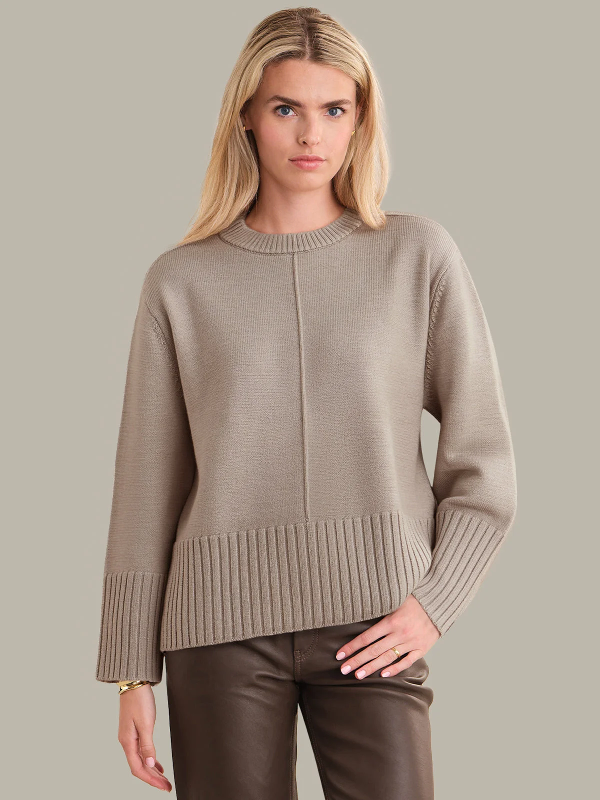 Maren: Cashmere Blend Crewneck Sweater - 1