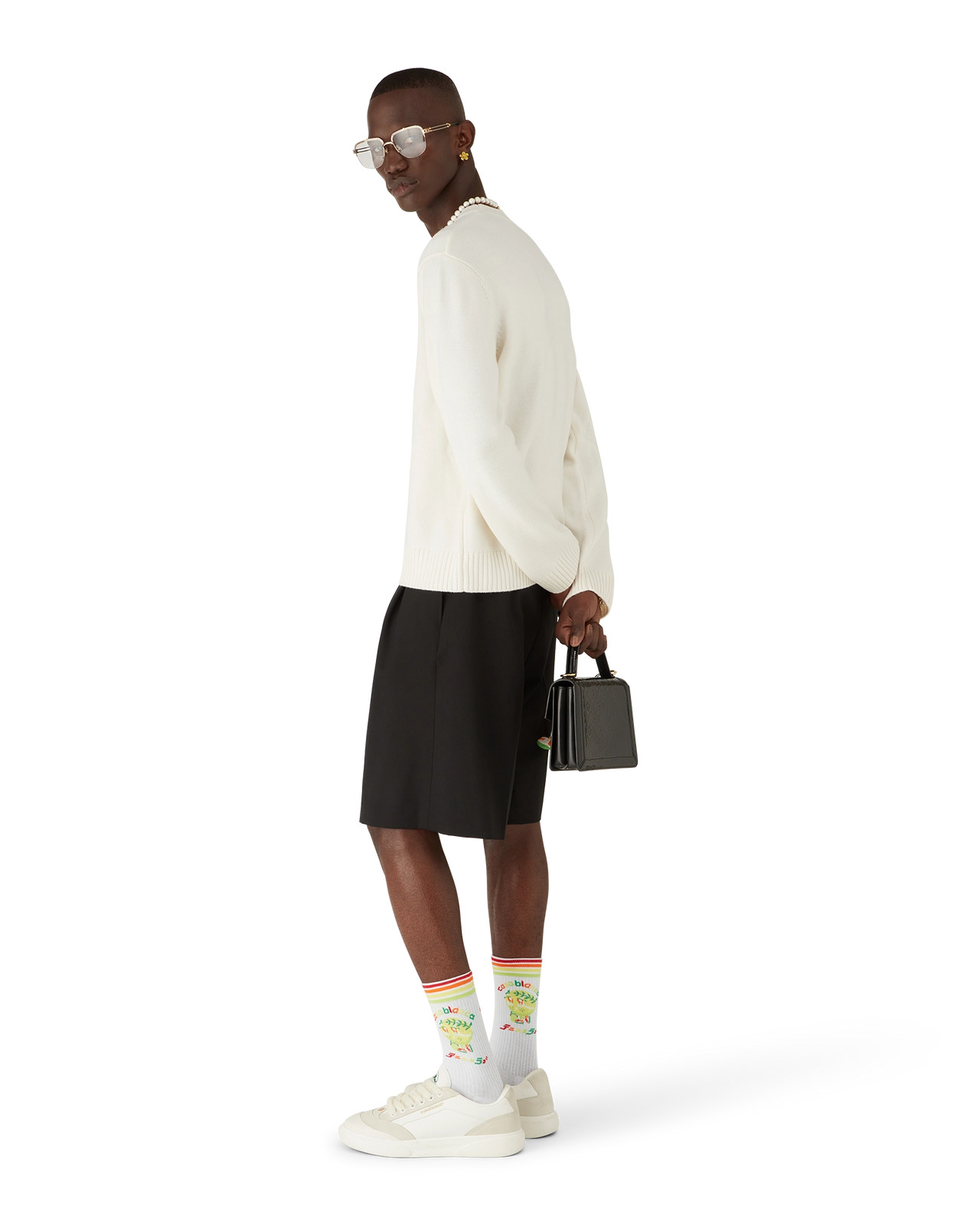 Emblem Merino Knit Crew Neck | Casablanca Paris - 4