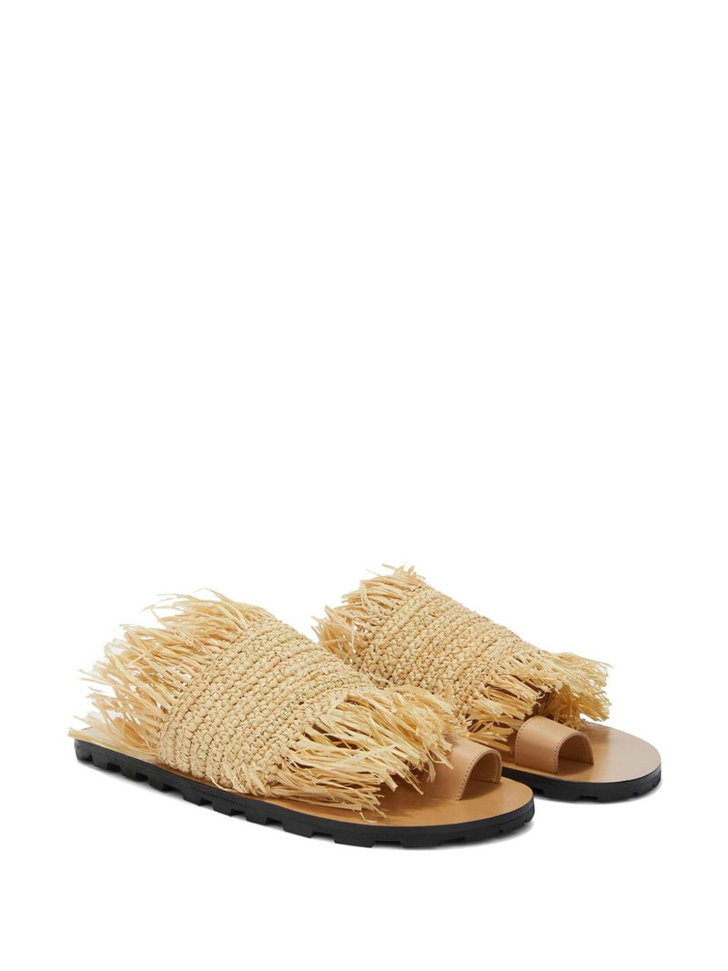Jil Sander flat straw sandals outlook