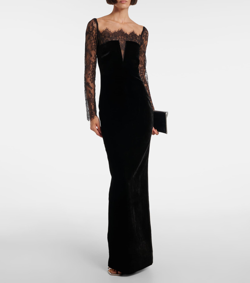 ROLAND MOURET Lace gown outlook