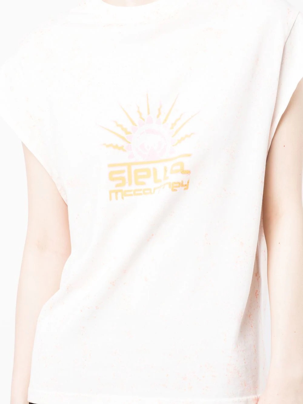 graphic-print cap-sleeved T-shirt - 5