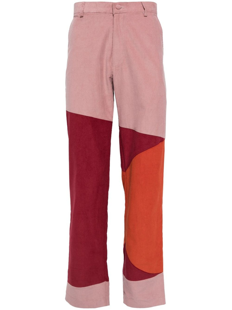 colour-block corduroy trousers 1