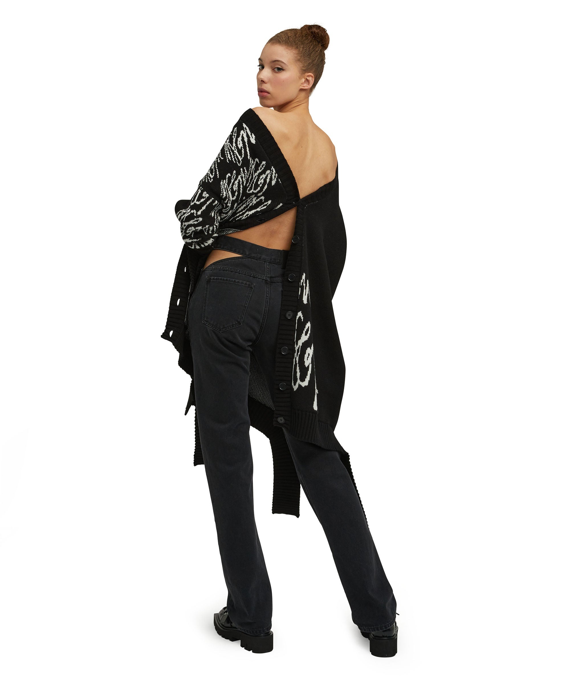 Cotton "Lettering" cardigan - 5