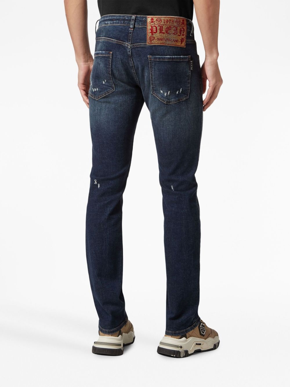 distressed low-rise skinny jeans - 4