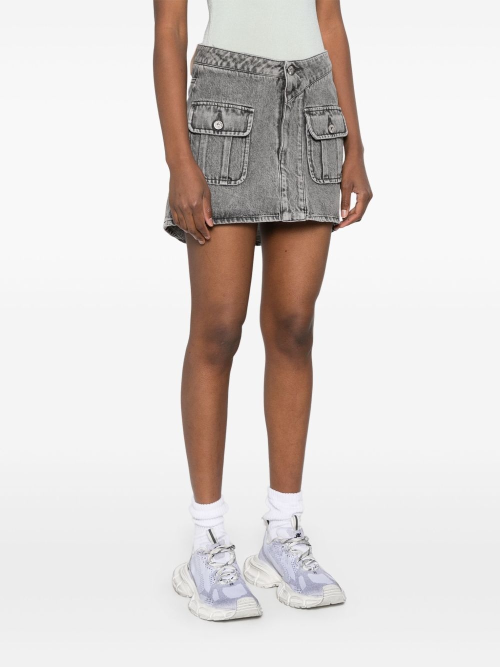 patch-pocket mini skirt - 2