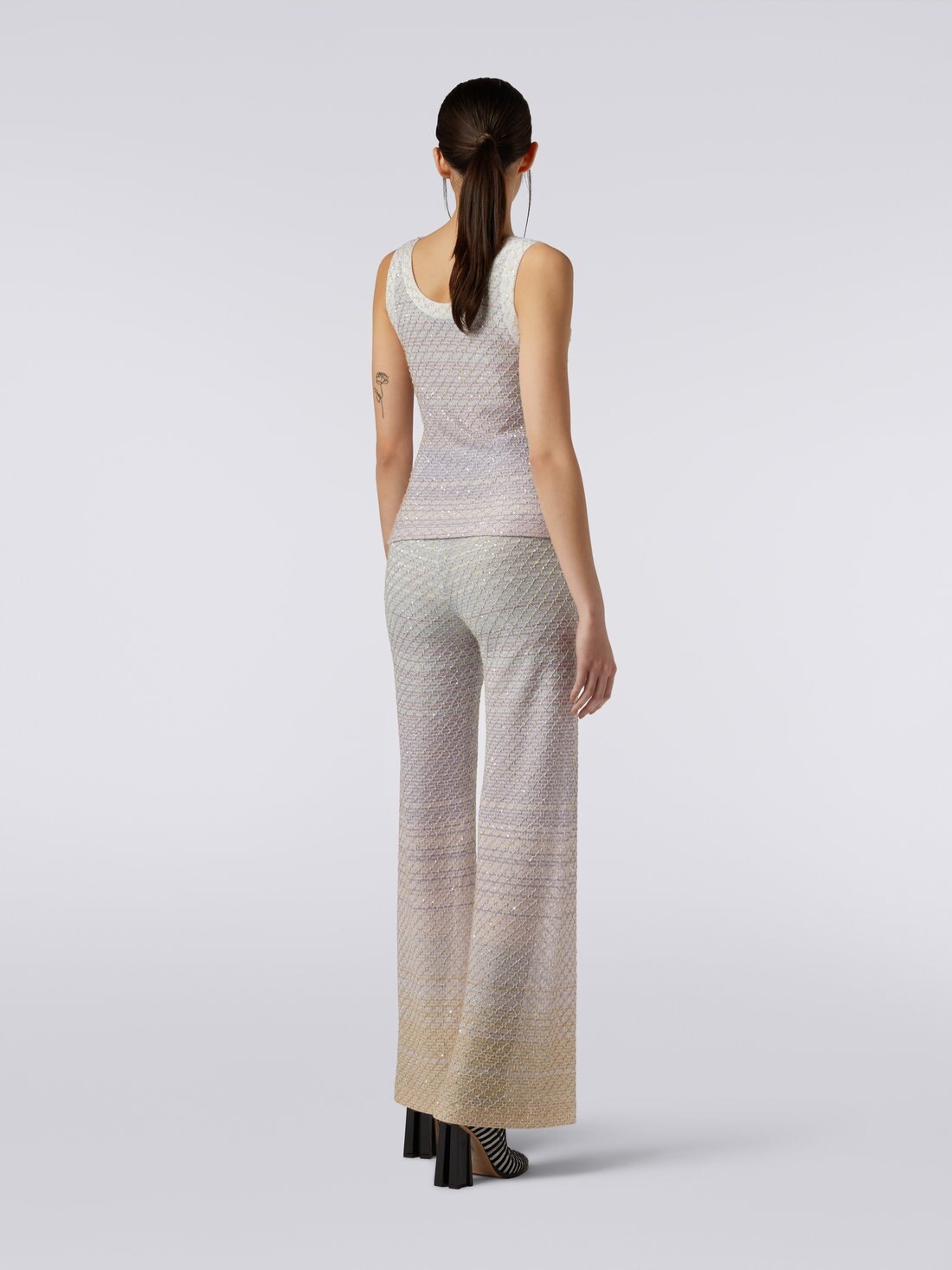 Viscose blend tank top with sequins - 4