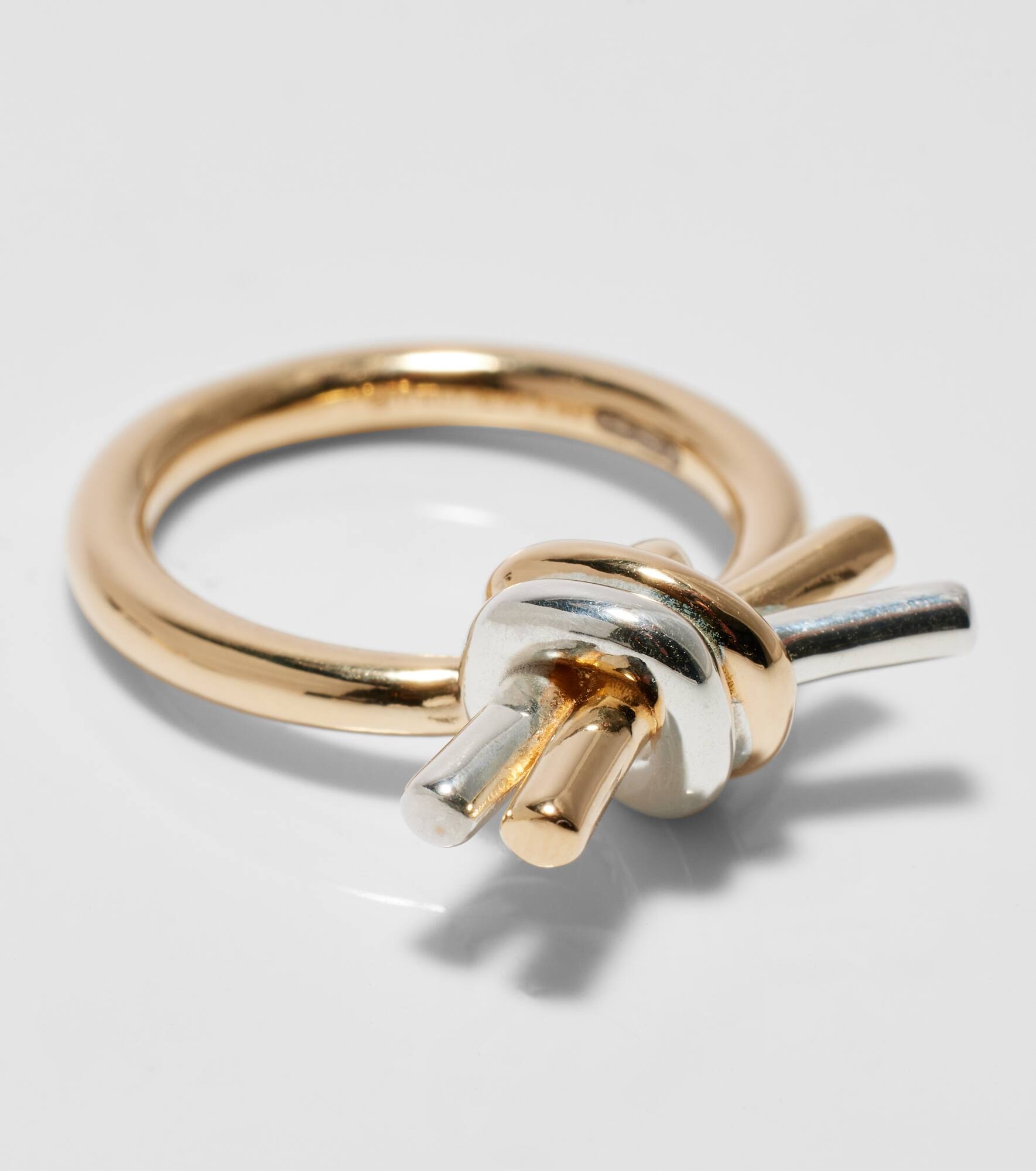 Knot gold-plated sterling silver ring - 2