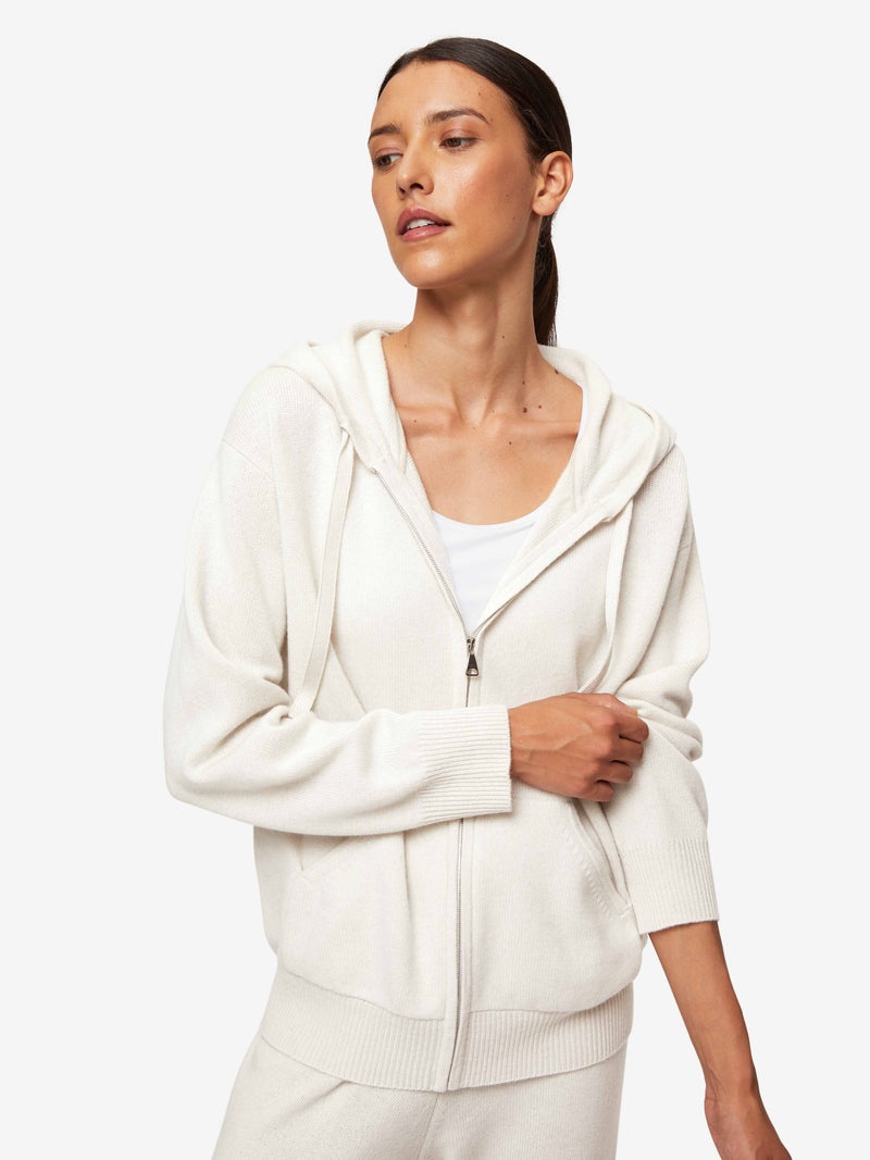 Women's Hoodie Daphne Cashmere Winter White - 3