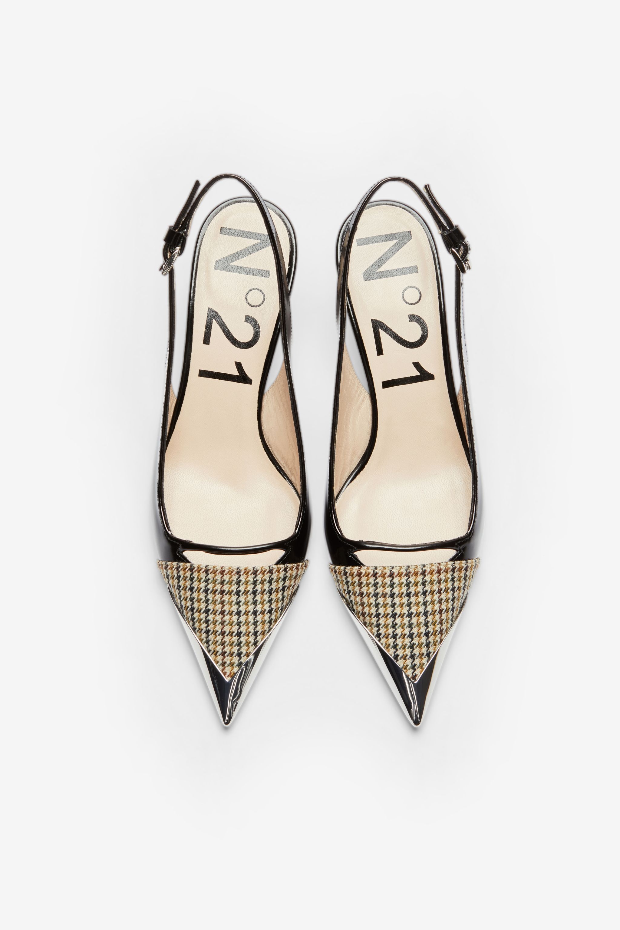 CHECKED SLINGBACK PUMPS - 2