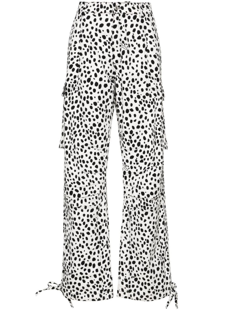 spot-print cargo trousers 1