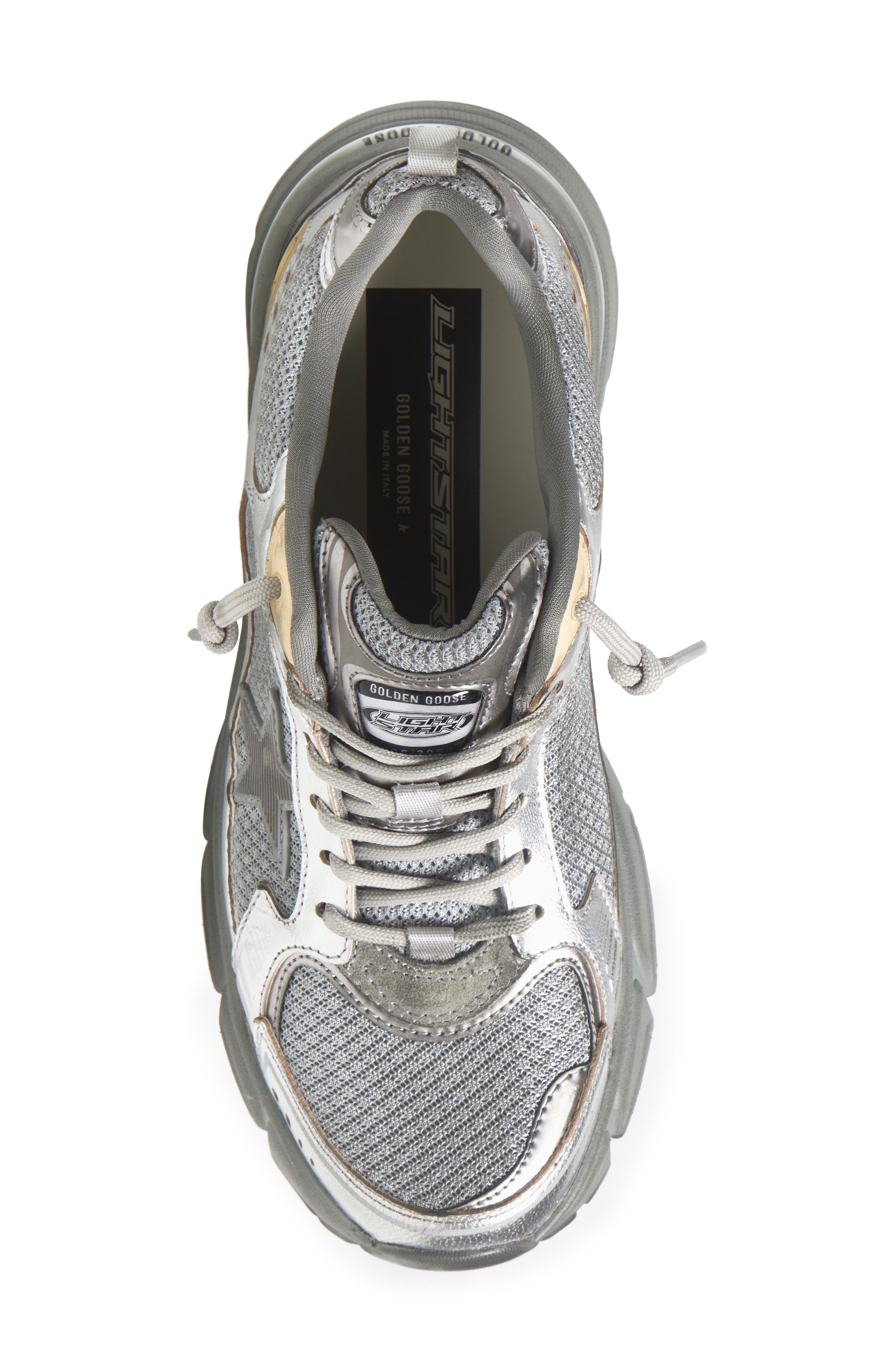 Golden Goose Lightstar Sneaker in Silver/Gold at Nordstrom - 5