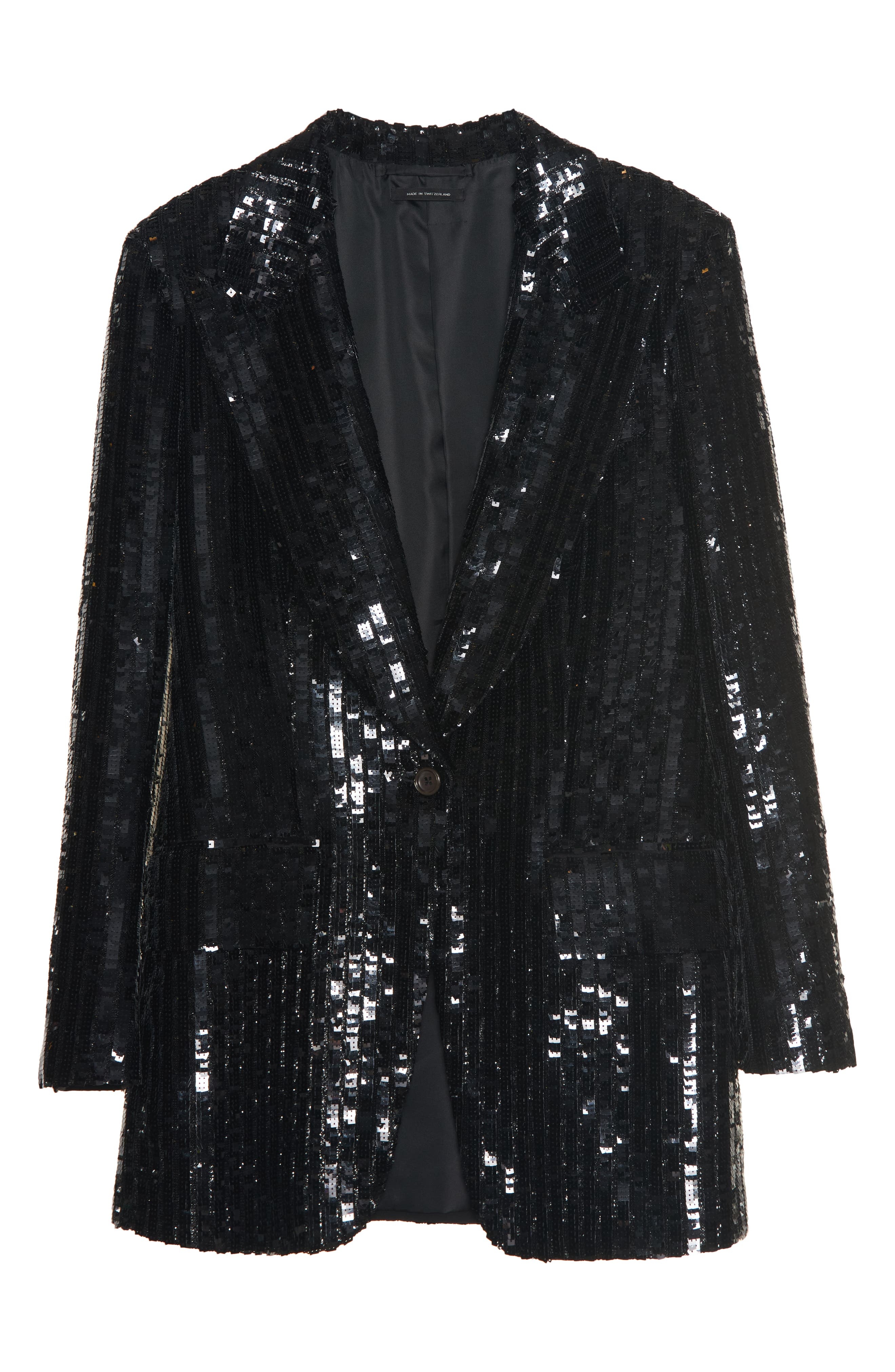 TOM FORD Sequin Stripe Blazer in Black at Nordstrom - 5
