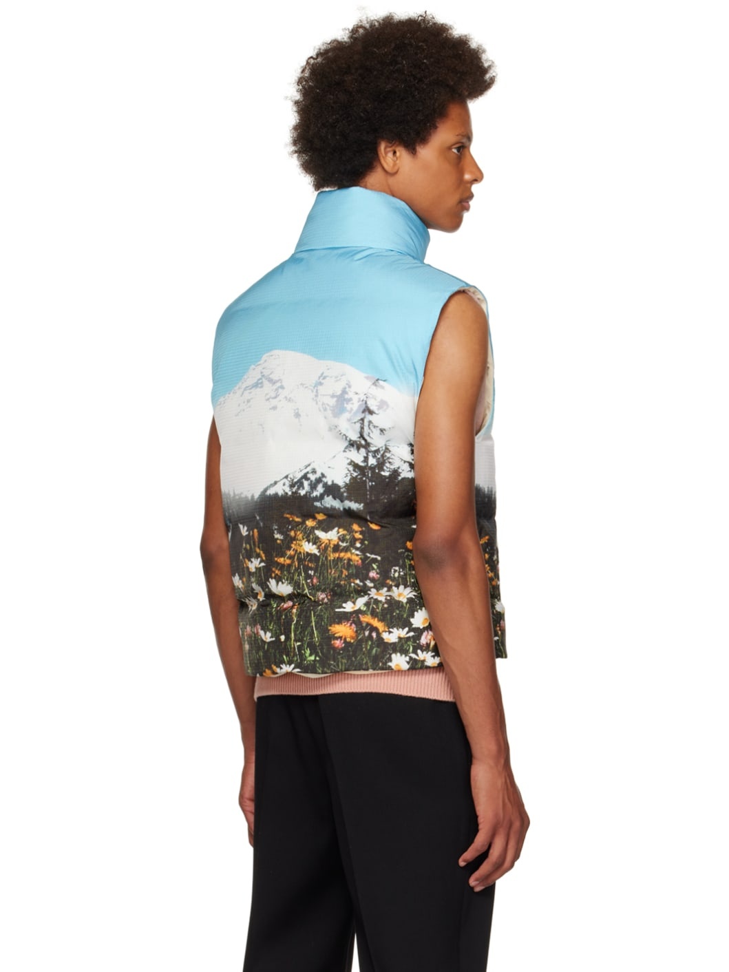 Blue Graphic Down Vest - 3
