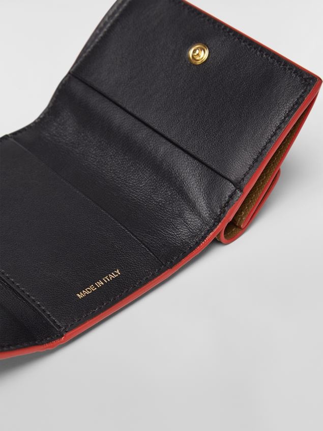 GREEN SAFFIANO CALFSKIN TRI-FOLD WALLET - 5