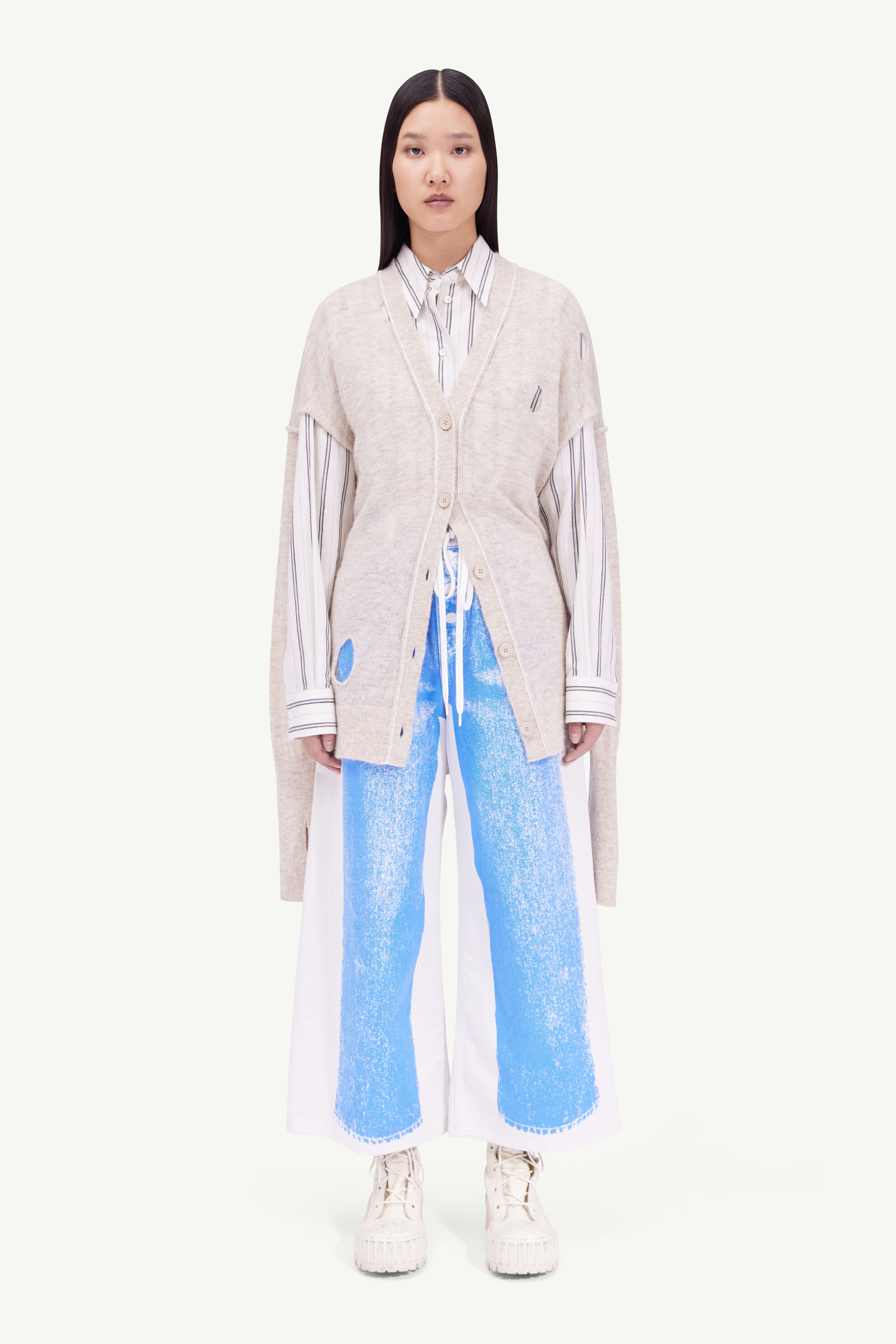 Distressed knit cardigan - 2