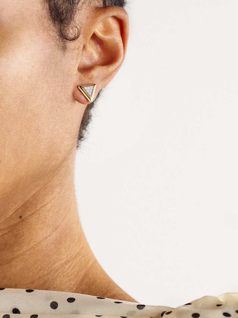 Marina B Triangolini 18-karat Yellow And White Gold Diamond Earrings outlook