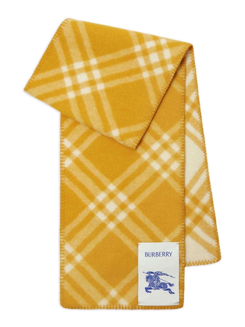 reversible checked wool scarf - 3
