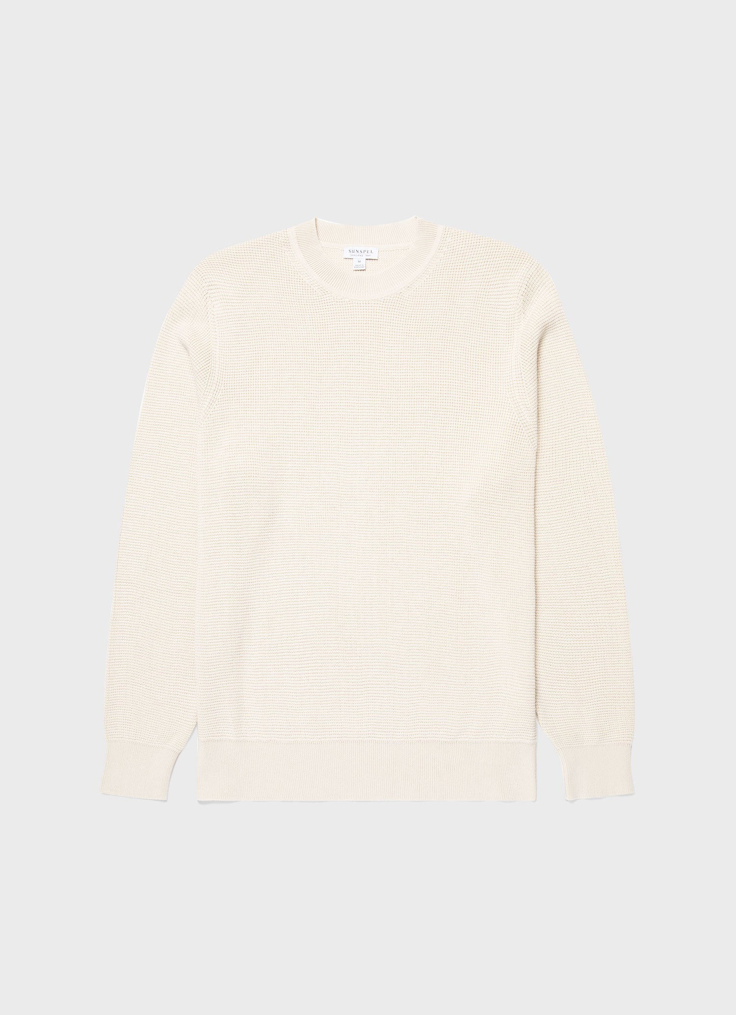 Waffle Stitch Crew Neck Jumper - 1