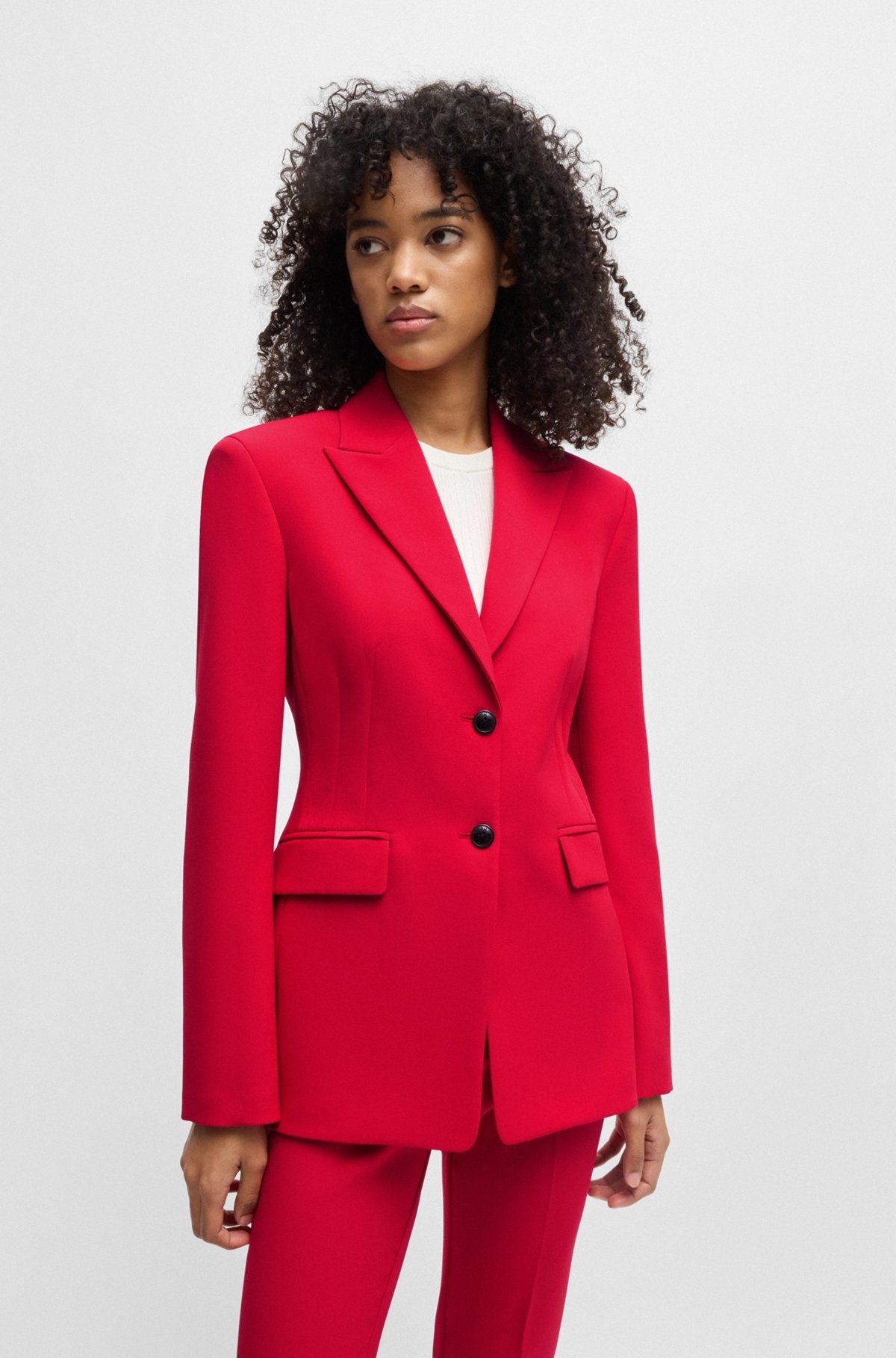 REGULAR-FIT BLAZER IN STRETCH MATERIAL - 2