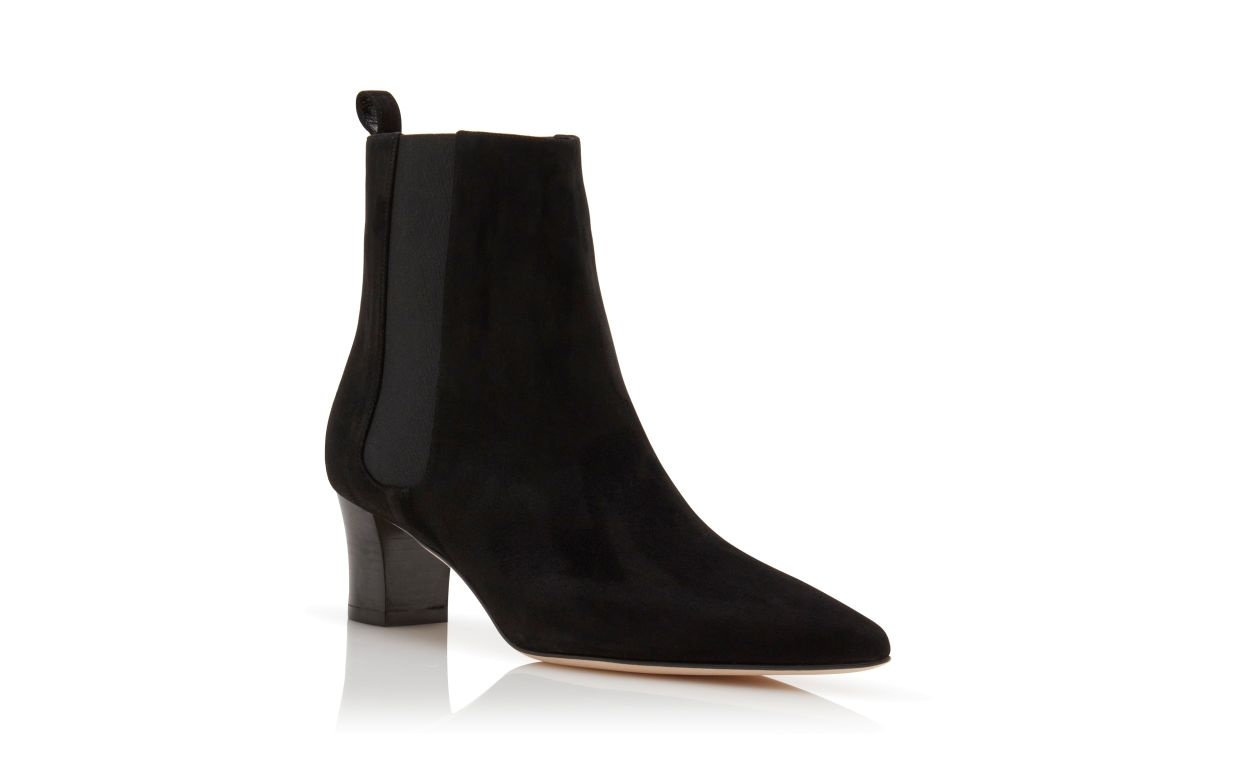 Black Suede Ankle Boots - 3