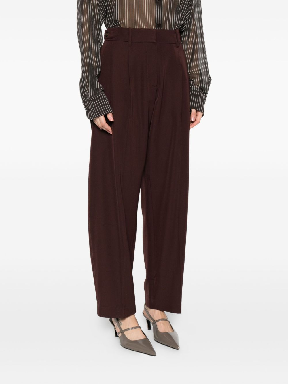 pleated-details trousers - 3