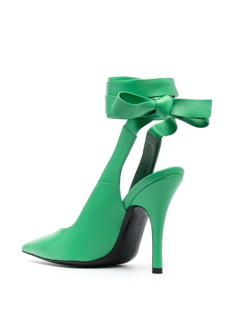 tie-detail heeled pumps - 3