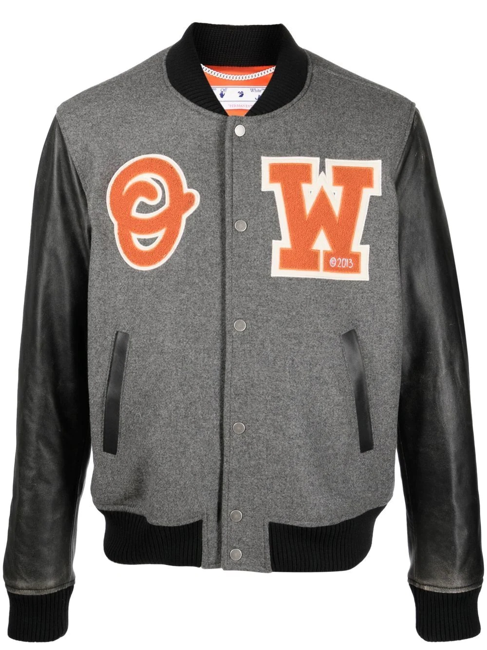 patchwork varsity jacket - 1