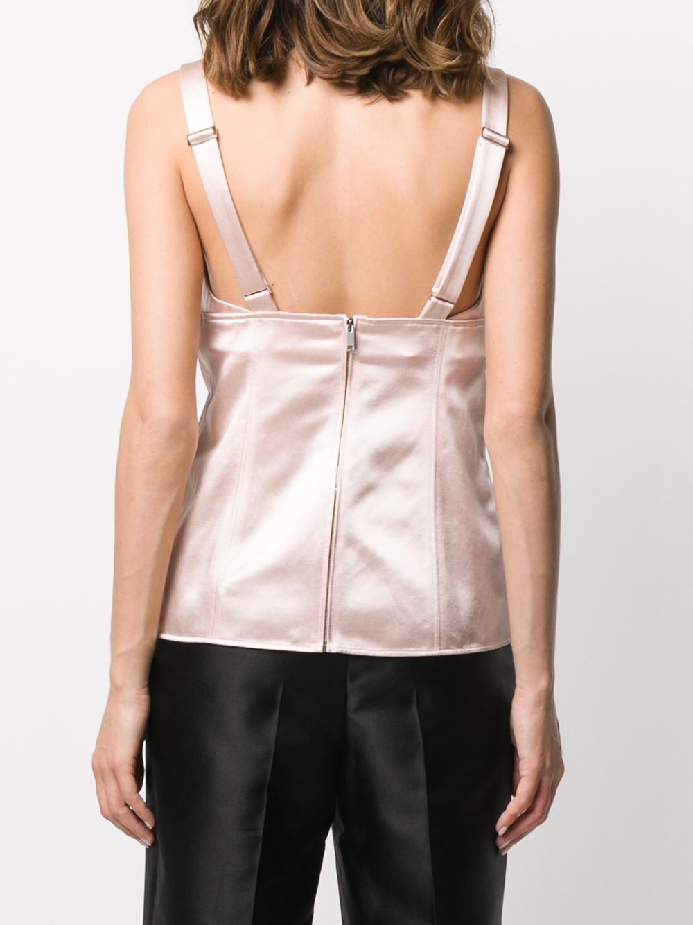 V-neck satin top - 4
