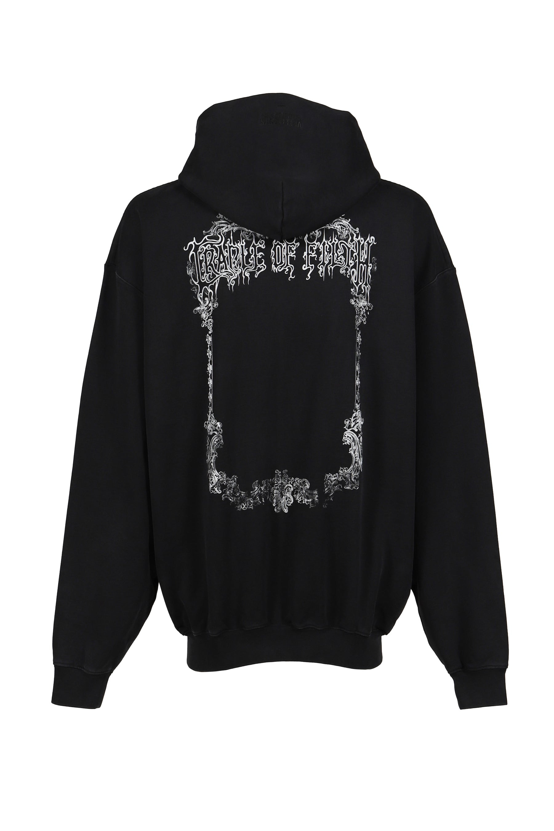 COF BUTTERFLY OVERSIZED ZIP-UP HOODIE / WASHED BLK - 2
