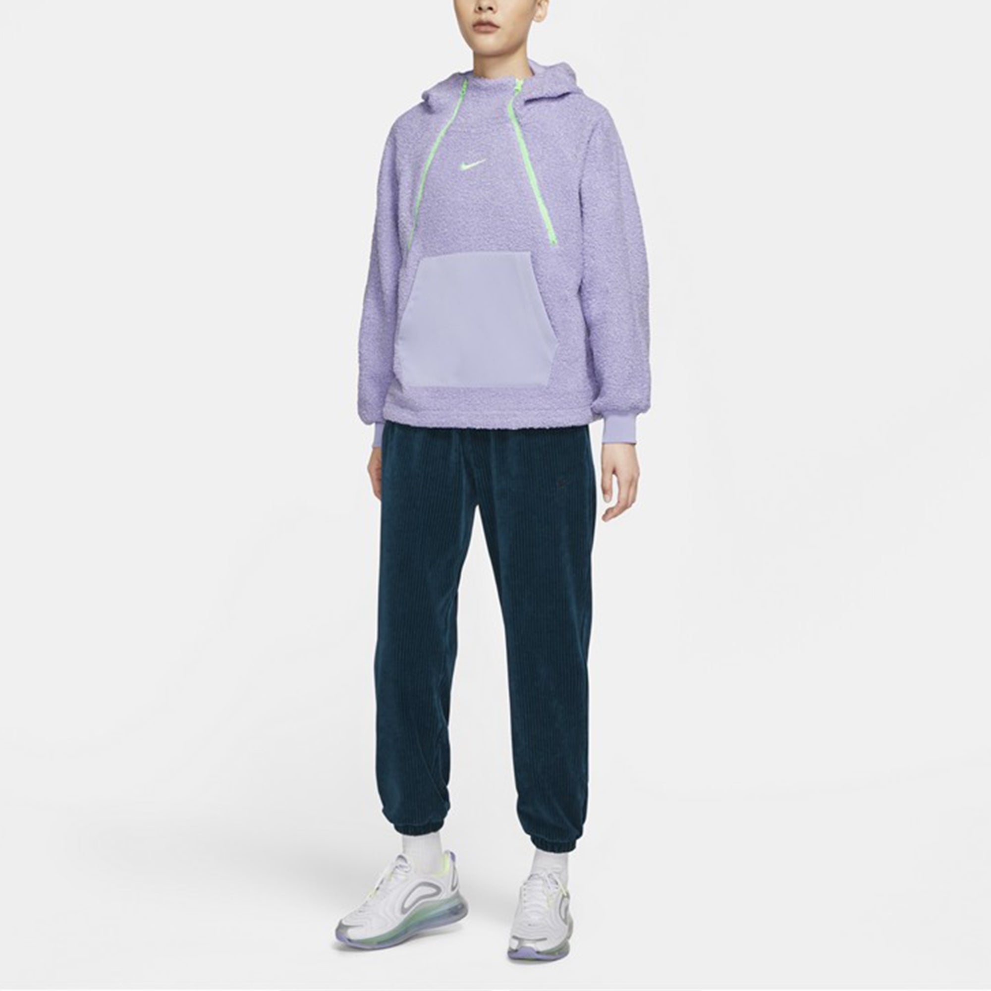 (WMNS) Nike Sportswear Zipper Sports hooded Pullover Jacket Purple DC5141-531 - 3