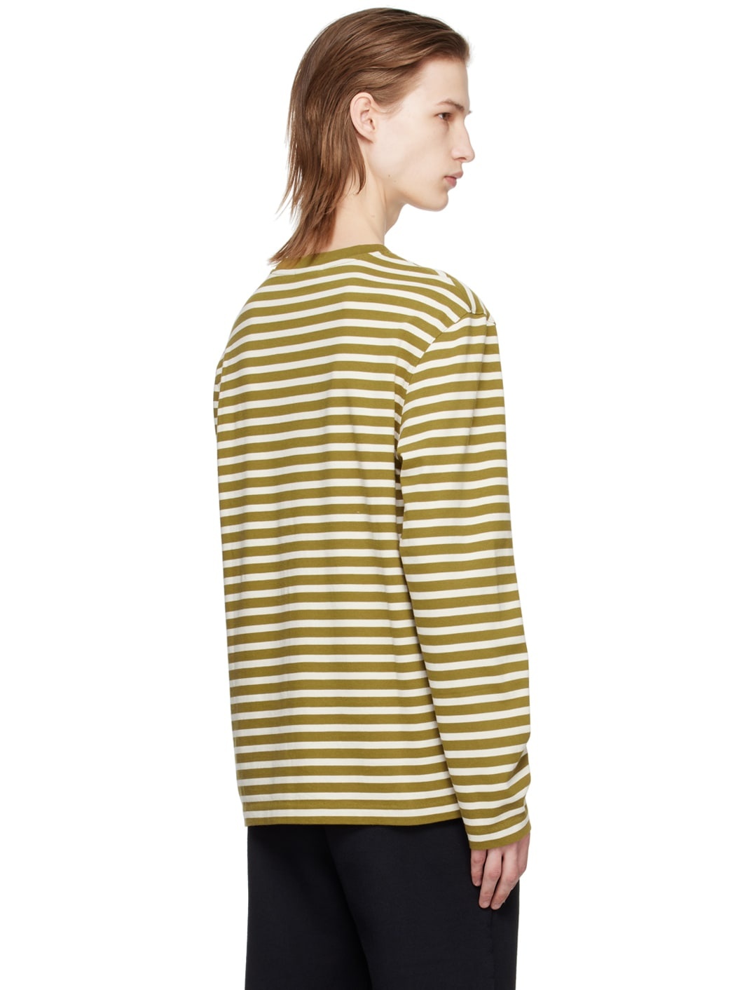 Khaki Bold Fox Head Long Sleeve T-Shirt - 3