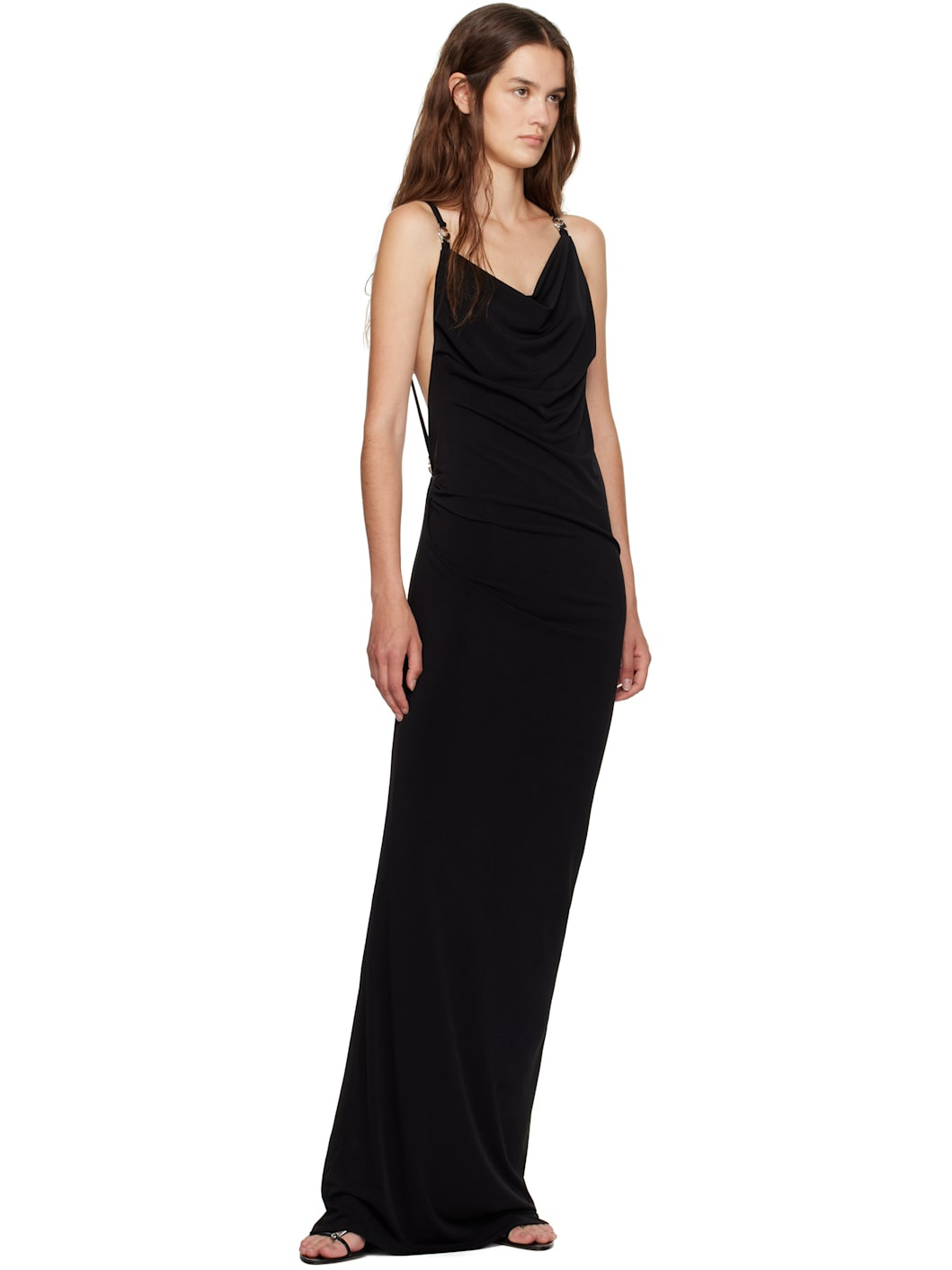 Black Logo Maxi Dress - 4