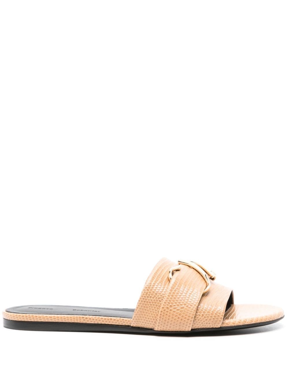 monogram leather slides - 1