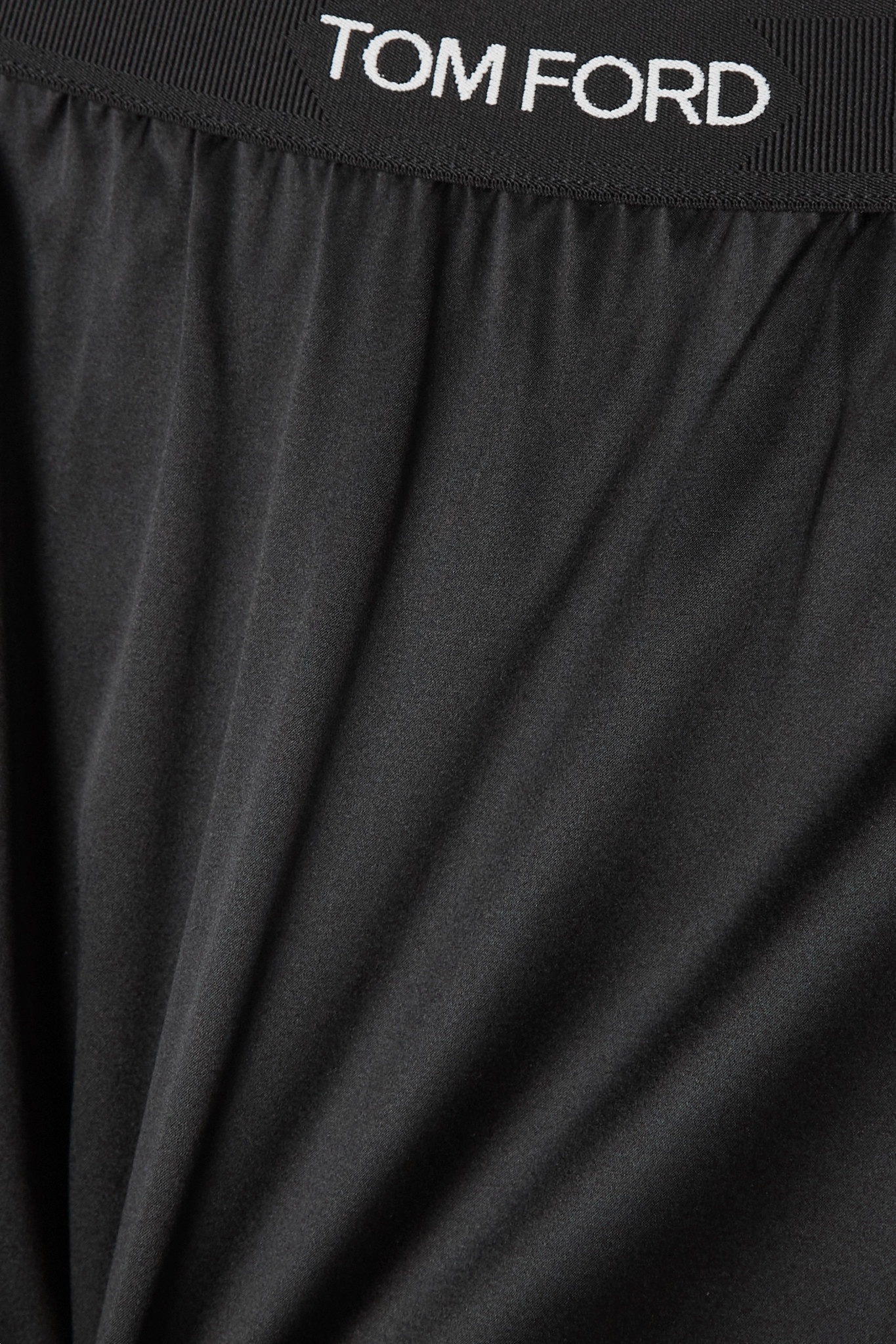 Stretch-silk satin mini skirt - 5