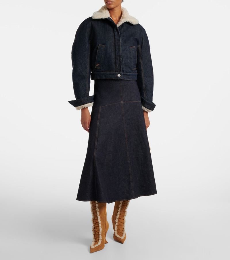 PARIS TEXAS Nina 105 suede knee-high boots outlook