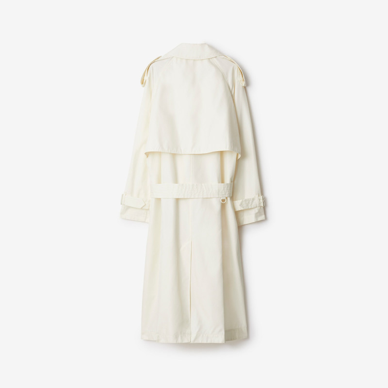 Long Silk Trench Coat 5