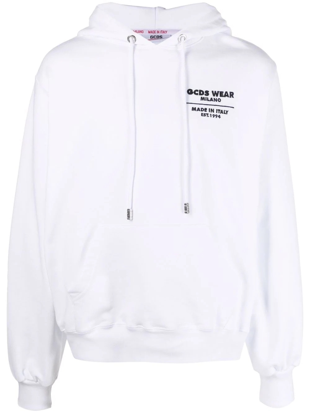 pullover logo-patch hoodie - 1