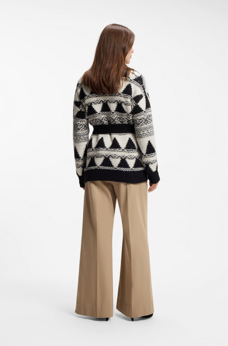 BOSS ITALIAN-YARN CARDIGAN WITH JACQUARD KNIT outlook