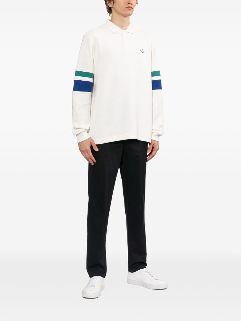Fred Perry logo-embroidered long-sleeve polo shirt outlook