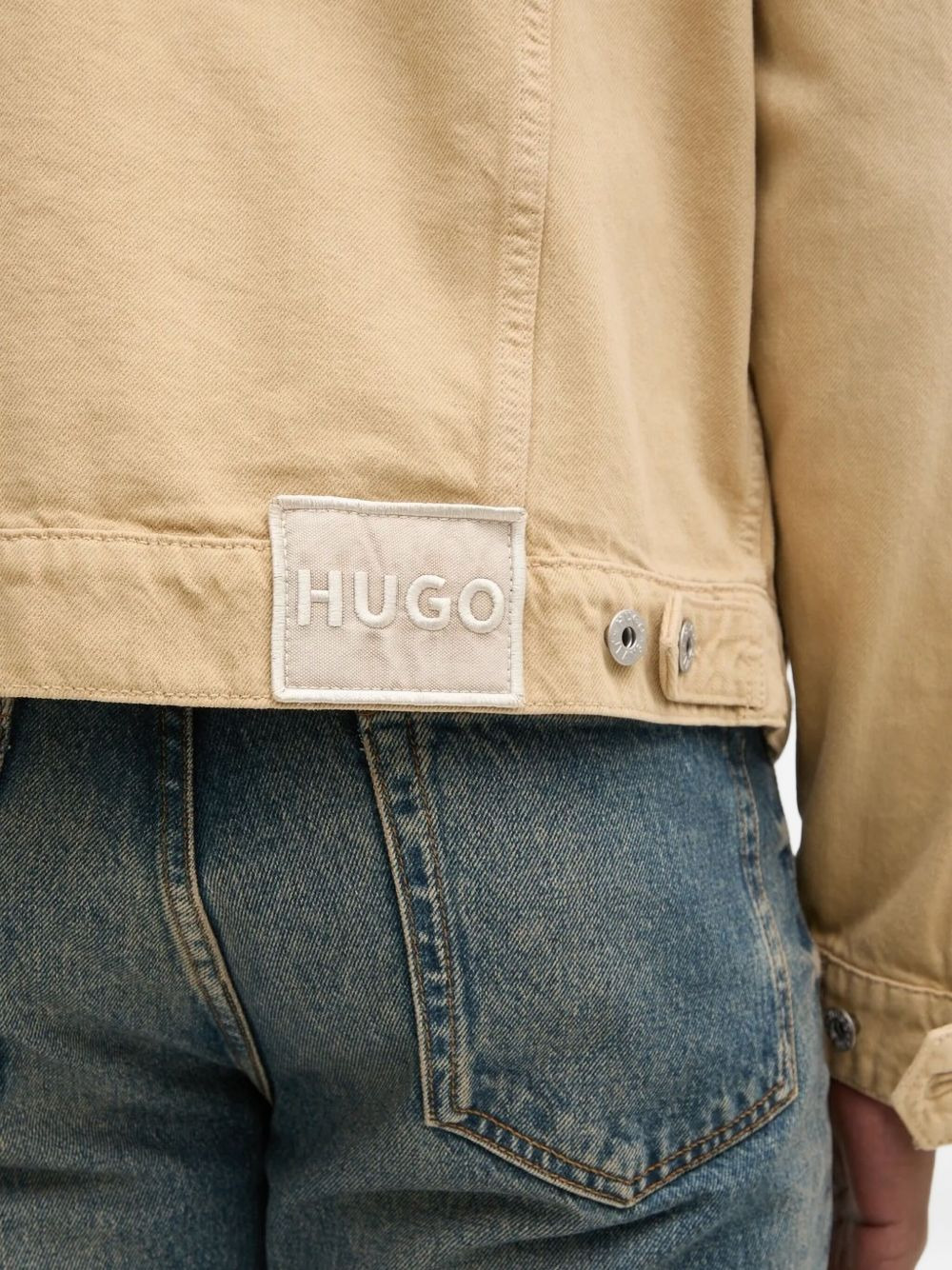 logo-patch denim jacket - 4