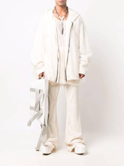 Rick Owens zip-up hooded coat outlook