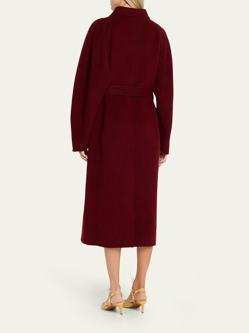 Sylvaine Flutter-Sleeve Lasercut Poplin Ankle Dress 3