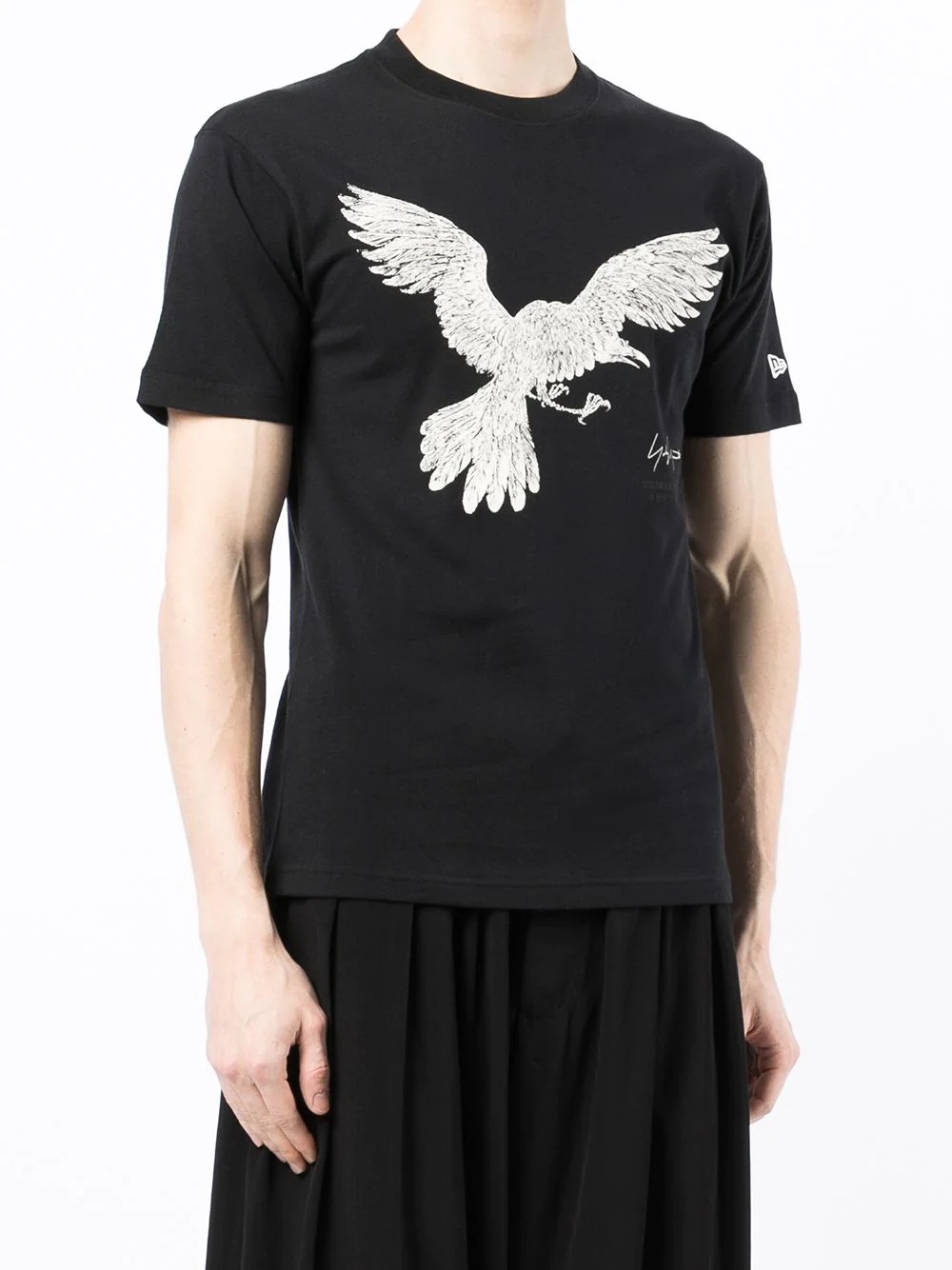 raven-print T-shirt - 3