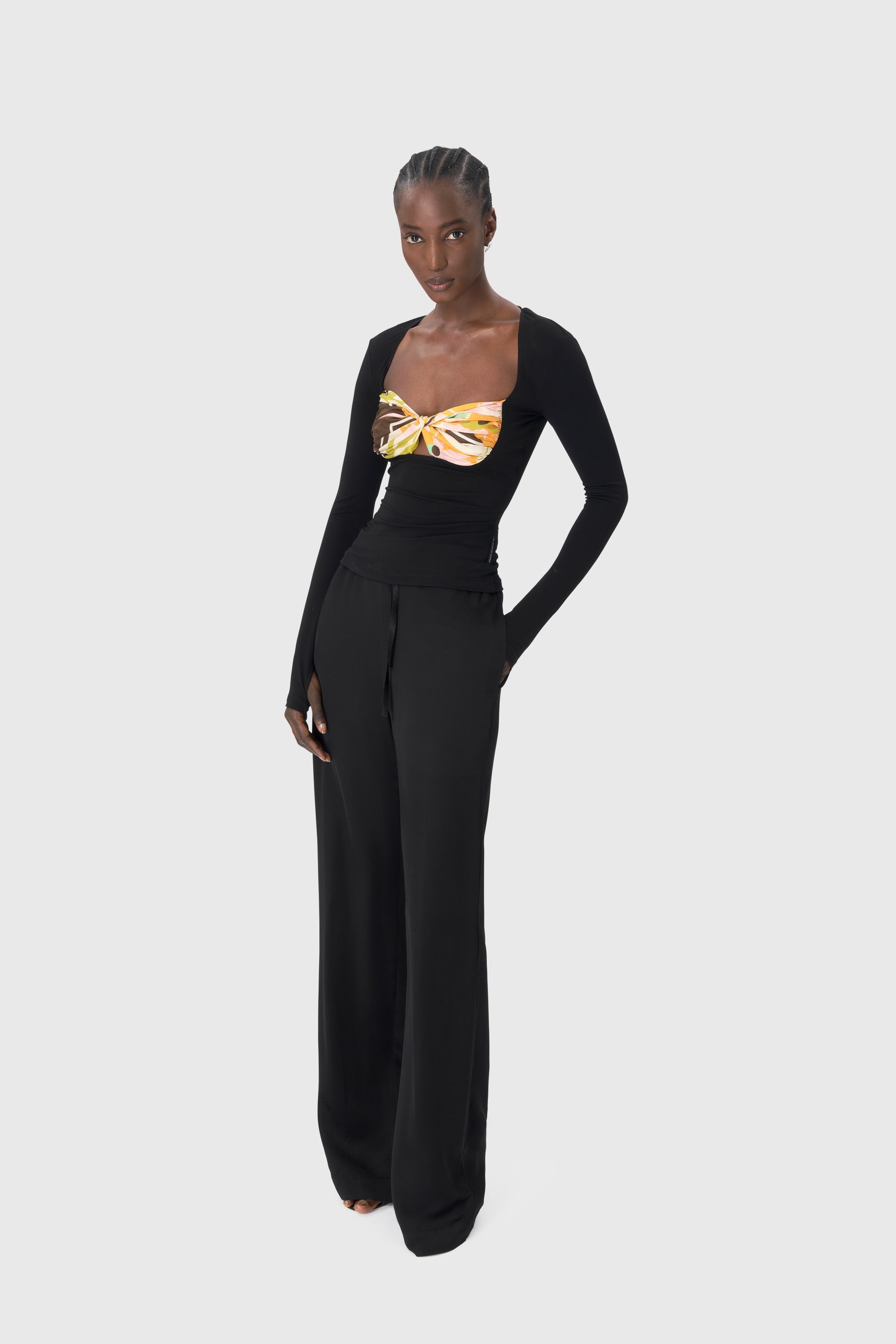 Regenerated Silk Scarves Draped Top - 2