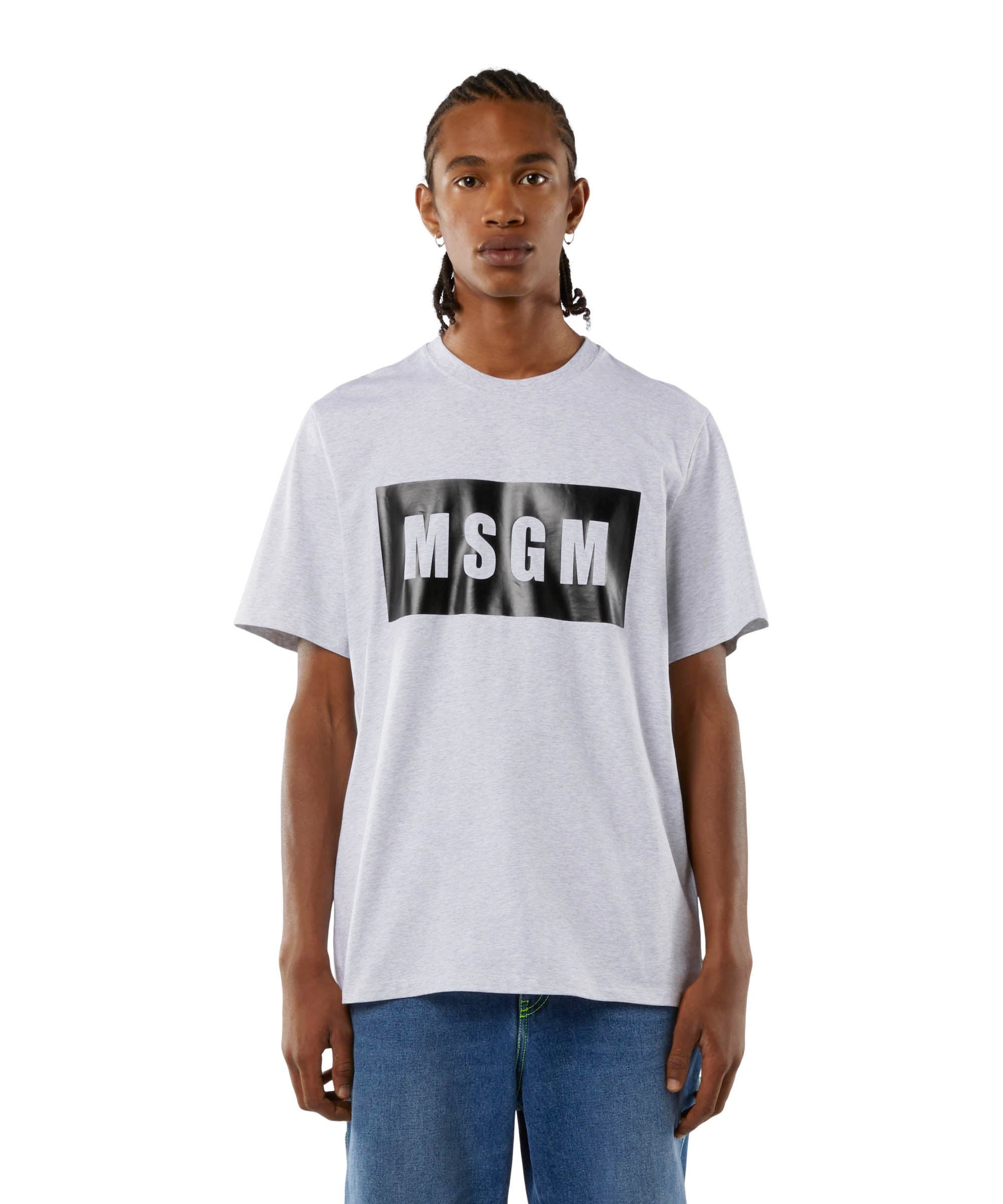 Cotton T-shirt with box logo - 2