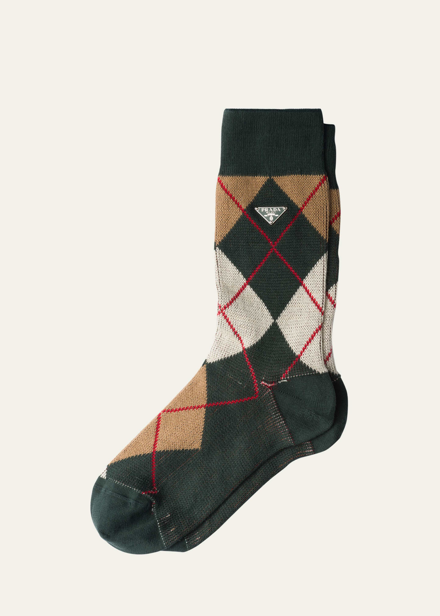 Argyle Metal Logo Socks - 1
