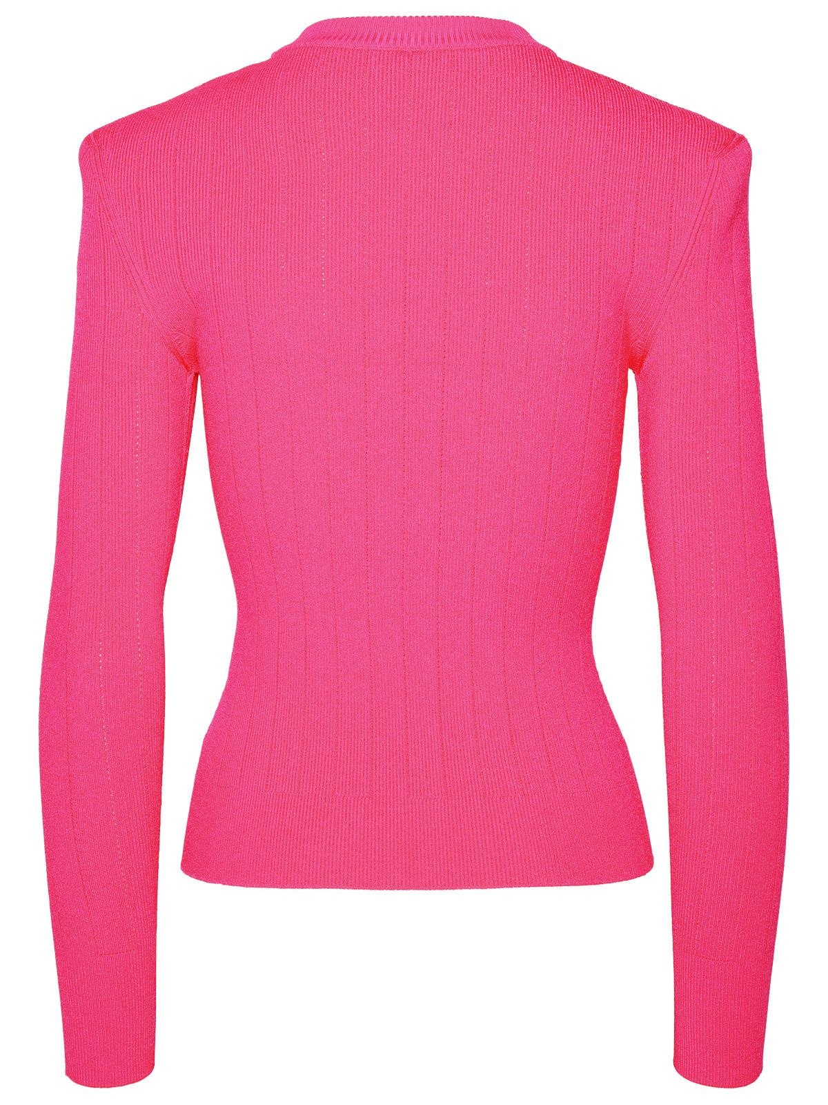 Balmain Fuchsia Viscose Blend Sweater - 3