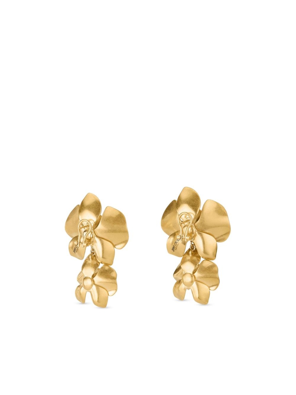 Petal logo-plaque earrings - 2