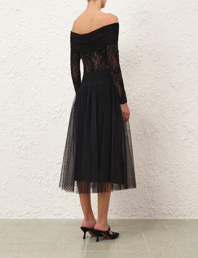 TULLE DOT MIDI SKIRT 4