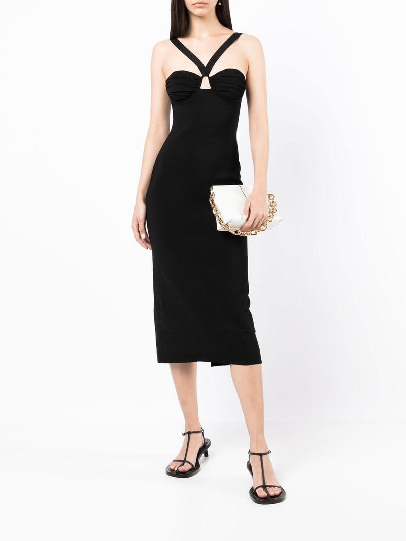 GALVAN Venus halterneck midi dress outlook